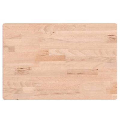 vidaXL Encimera de baño madera maciza de haya 60x40x1,5 cm