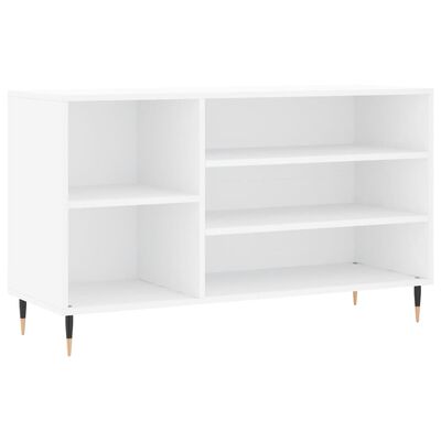 vidaXL Mueble zapatero madera contrachapada blanco brillo 102x36x60 cm