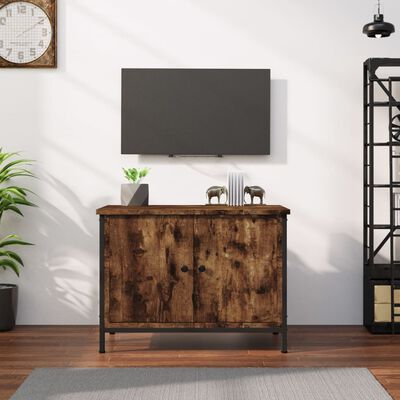 vidaXL Mueble de TV madera contrachapada roble ahumado 60x35x45 cm