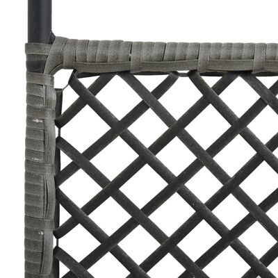 vidaXL Panel de valla ratán sintético gris antracita 2,4x2 m