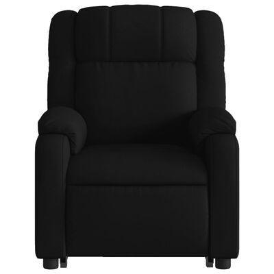 vidaXL Sillón de masaje eléctrico reclinable elevable tela negro