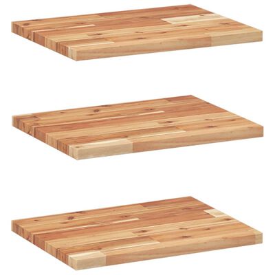 vidaXL Estantes flotantes 3 uds madera acacia acabado aceite 60x30x2cm