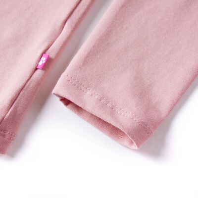 Camiseta infantil de manga larga rosa claro 116