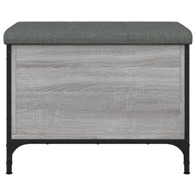 vidaXL Banco con almacenaje madera ingeniería gris Sonoma 62x42x45 cm