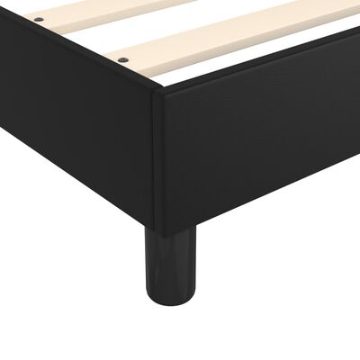 vidaXL Cama box spring con colchón cuero sintético negro 140x190 cm