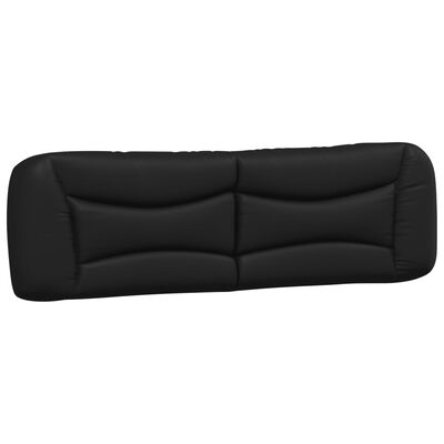 vidaXL Cabecero de cama acolchado cuero sintético negro 180 cm