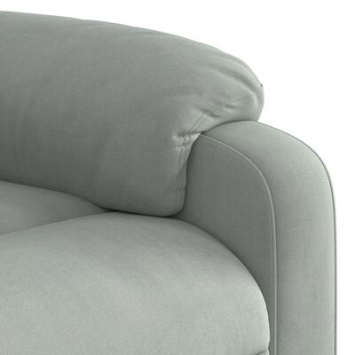 vidaXL Sillón reclinable de terciopelo gris claro