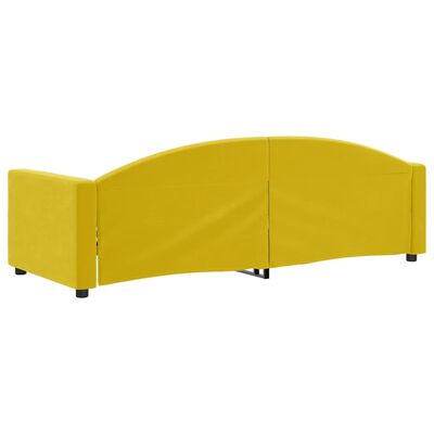 vidaXL Sofá cama sin colchón terciopelo amarillo 80x200 cm