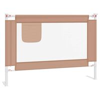 vidaXL Barandilla de seguridad cama de niño tela gris taupe 90x25 cm