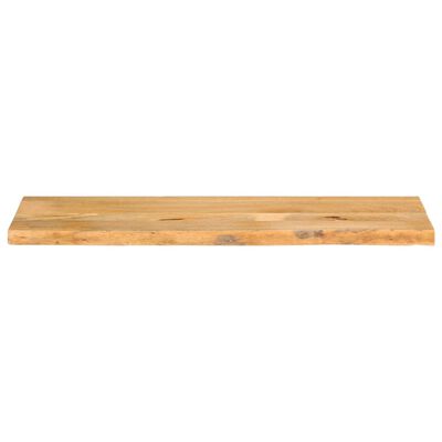 vidaXL Tablero de mesa borde natural madera maciza mango 110x40x2,5 cm