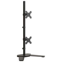 vidaXL Soporte para monitor doble acero negro VESA 75/100 mm