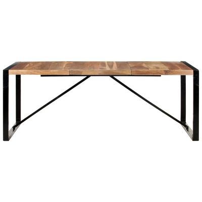 vidaXL Mesa de comedor madera maciza con acabado sheesham 200x100x75cm