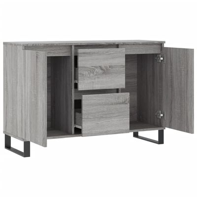 vidaXL Aparador de madera de ingeniería gris Sonoma 104x35x70 cm