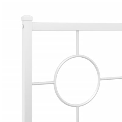 vidaXL Estructura cama sin colchón con estribo metal blanco 100x200 cm