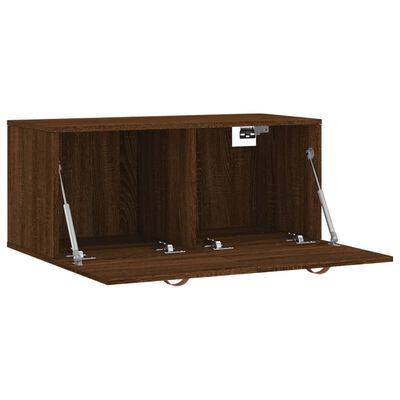 vidaXL Armario de pared madera ingeniería marrón roble 80x36,5x35 cm