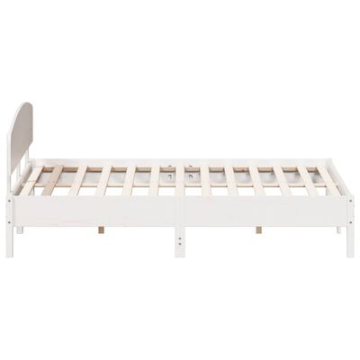 vidaXL Estructura de cama sin colchón madera maciza blanca 200x200 cm