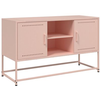 vidaXL Mueble para TV de acero rosa 100,5x39x60,5 cm