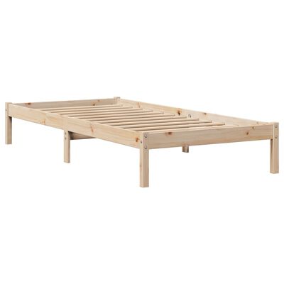 vidaXL Estructura de cama sin colchón madera maciza de pino 100x200 cm