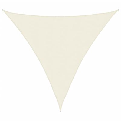 vidaXL Toldo de vela triangular tela Oxford color crema 3,6x3,6x3,6 m