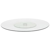 vidaXL Plato giratorio para servir vidrio templado transparente 60 cm