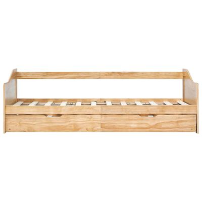 vidaXL Estructura sofá cama extraíble sin colchón madera pino 90x200cm