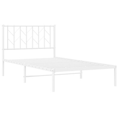 vidaXL Estructura cama sin colchón con cabecero metal blanco 100x200cm