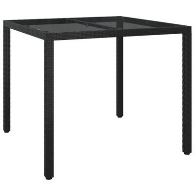 vidaXL Set de muebles jardín 5 pzas con cojines ratán sintético negro