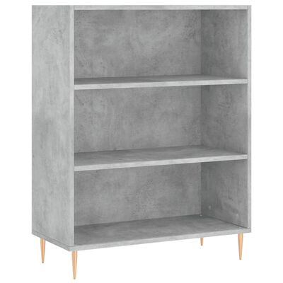 vidaXL Estantería madera de ingeniería gris hormigón 69,5x32,5x90 cm