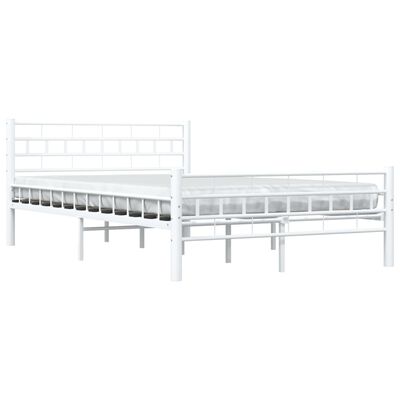 vidaXL Estructura de cama sin colchón metal blanco 140x200 cm