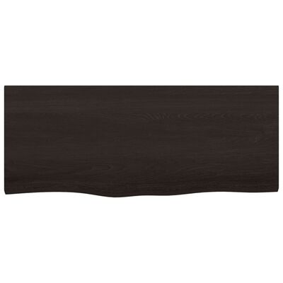 vidaXL Estante pared madera roble tratada marrón oscuro 100x40x(2-6)cm