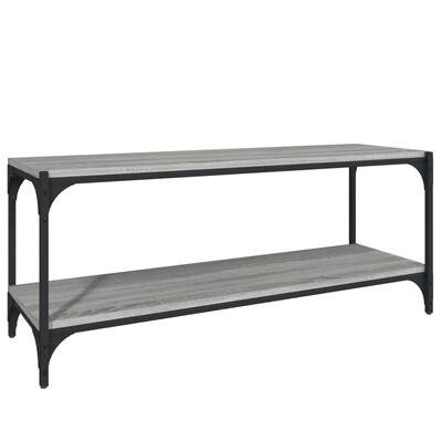 vidaXL Mueble para TV contrachapada y acero gris Sonoma 100x33x41 cm