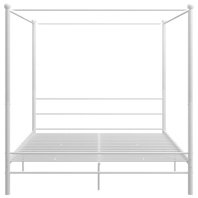 vidaXL Estructura cama con dosel sin colchón metal blanco 200x200 cm