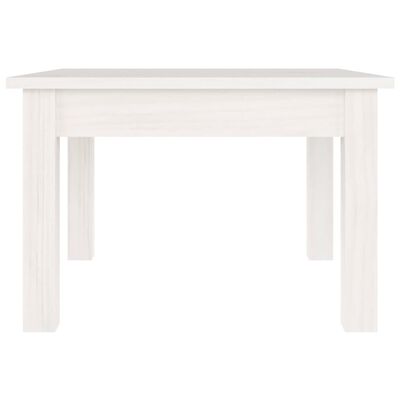 vidaXL Mesa de centro de madera maciza de pino blanco 45x45x30 cm