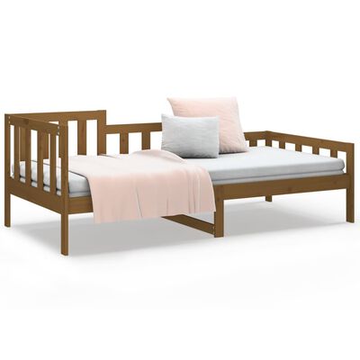 vidaXL Sofá cama de madera maciza de pino marrón miel 80x200 cm