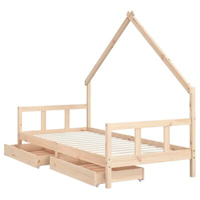 vidaXL Estructura de cama para niños con cajones madera pino 90x200 cm