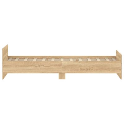 vidaXL Estructura de cama sin colchón madera roble Sonoma 100x200 cm