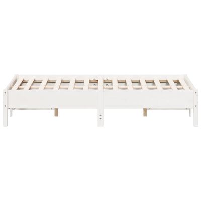 vidaXL Estructura de cama sin colchón madera de pino blanca 140x190 cm