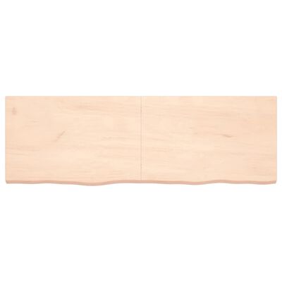 vidaXL Encimera de baño madera maciza sin tratar 180x60x(2-6) cm