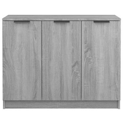 vidaXL Aparador de madera contrachapada gris Sonoma 90,5x30x70 cm