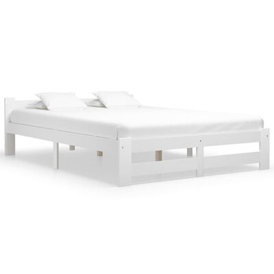 vidaXL Estructura de cama sin colchón madera de pino blanco 120x200 cm