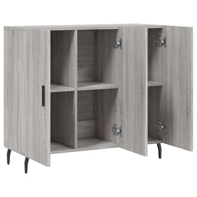 vidaXL Aparador de madera de ingeniería gris Sonoma 90x34x80 cm