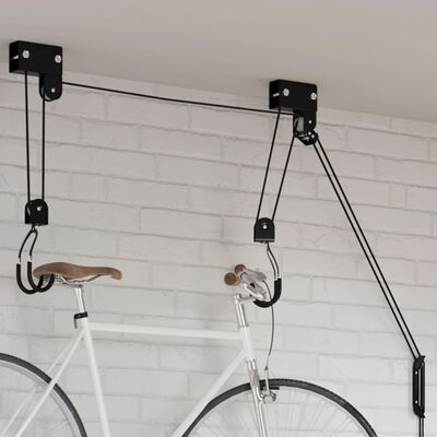vidaXL Elevador de bicicletas con montaje en techo 57 kg
