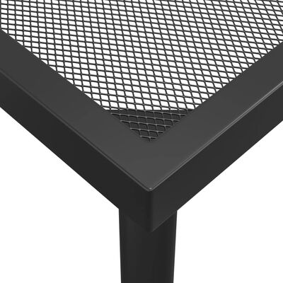 vidaXL Juego de comedor de jardín 7 pzas malla metálica gris antracita