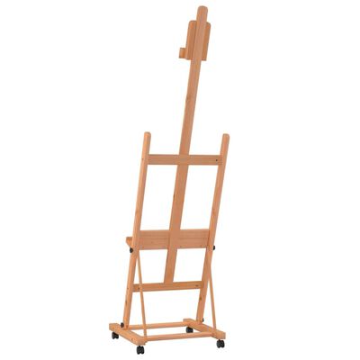 vidaXL Caballete de pintura madera maciza de haya 55x53,5x178 cm