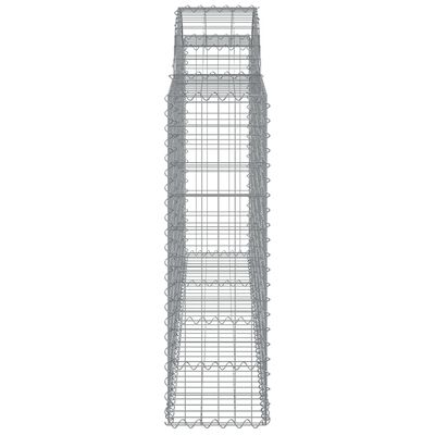 vidaXL Cestas de gaviones 5 uds forma de arco hierro 200x30x100/120 cm