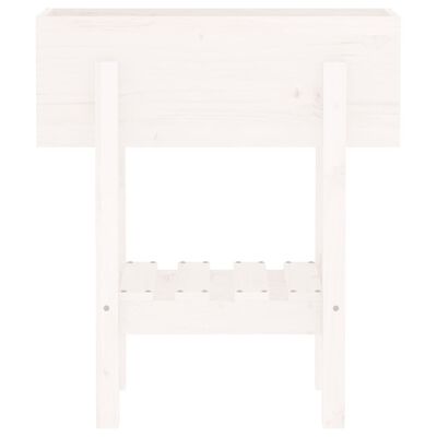 vidaXL Jardinera madera maciza de pino blanco 62x30x69 cm