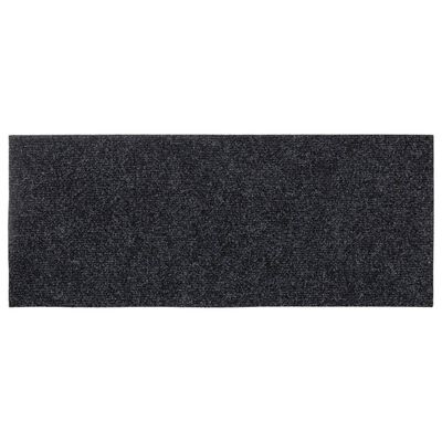 vidaXL Alfombrilla autoadhesiva escalera 15 uds gris 60x25 cm