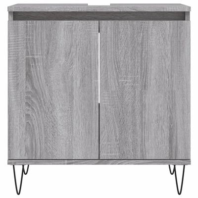 vidaXL Armario de baño madera de ingeniería gris Sonoma 58x33x60 cm