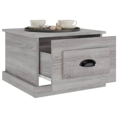 vidaXL Mesa de centro madera contrachapada gris Sonoma 50x50x35 cm