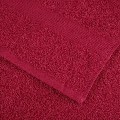 vidaXL Juego de toallas premium SOLUND 12 unidades rojo 600 gsm